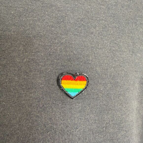 Spiritual Gangster “HAPPY” Cropped Sweatshirt – Rainbow Heart Logo - Picture 9 of 9